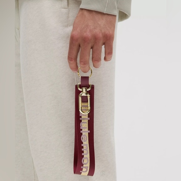 Lululemon Never Lost‎ Keychain Wordmark ColourDeep Luxe/Gold/Bone - Picture 4 of 4